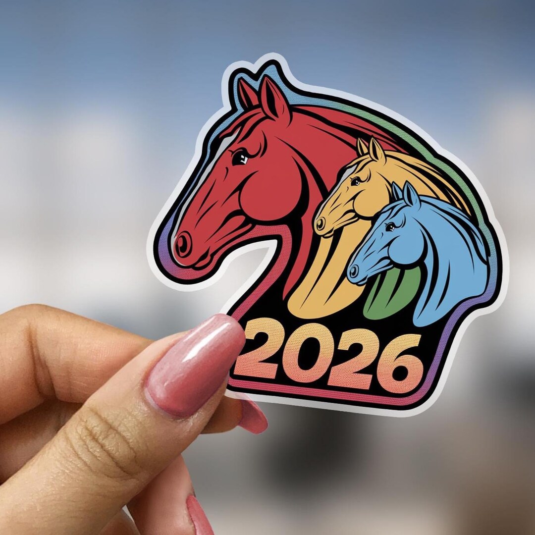 Year of the Horse 2026 Sticker Gift for Chinese Zodiac Collector ...