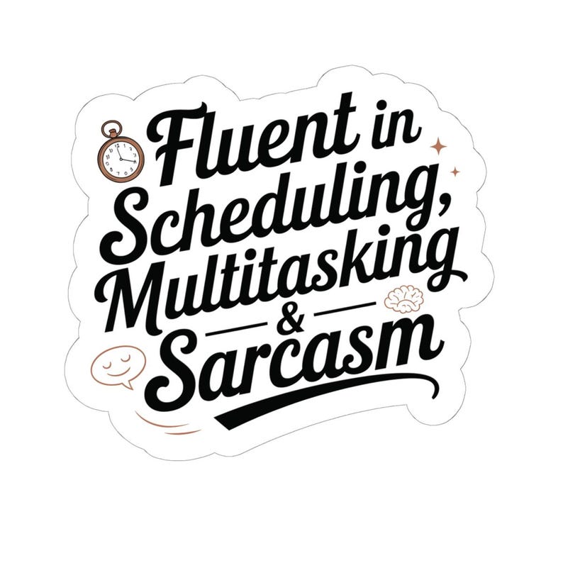 Fluent in Sarcasm Sticker Gift for Administrative Assistant School Secretary Office Staff Admin Day Funny Office Laptop Decal Coworker Gift image 4