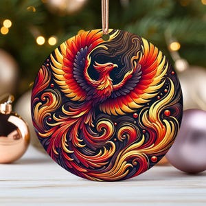 Phoenix Ornament Celestial Bird Decor for Spiritual Homes Astrology Gift for Mythology Lovers and Fantasy Art Fans Unique Christmas Decor