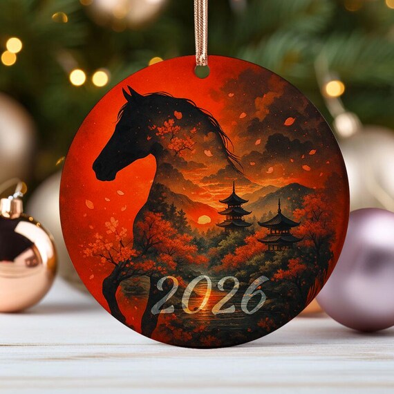 Year of the Horse 2026 Ornament Gift Lunar New Year Decor Chinese