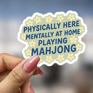 Mahjong Sticker Gift for Mom Grandma Aunt Mahjong Tile Decal Game Night Accessory Mahjongg Player Present for Mother-in-Law Gift Idea