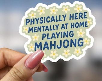 Mahjong Sticker Gift for Mom Grandma Aunt Mahjong Tile Decal Game Night Accessory Mahjongg Player Present for Mother-in-Law Gift Idea