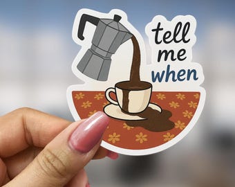 Funny Coffee Sticker for Mom Gift Caffeine Lover Car Decal Coffee Addict Vinyl Sticker Present for Coffee Obsessed Mama Cup Lover Office