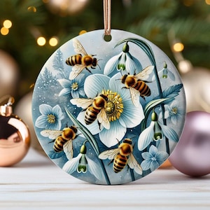 Beekeeper Christmas Ornament Adorable Bee Holiday Decor Unique Tree Decoration for Bee Lovers Low Competition High Impact Gift Insect Lovers