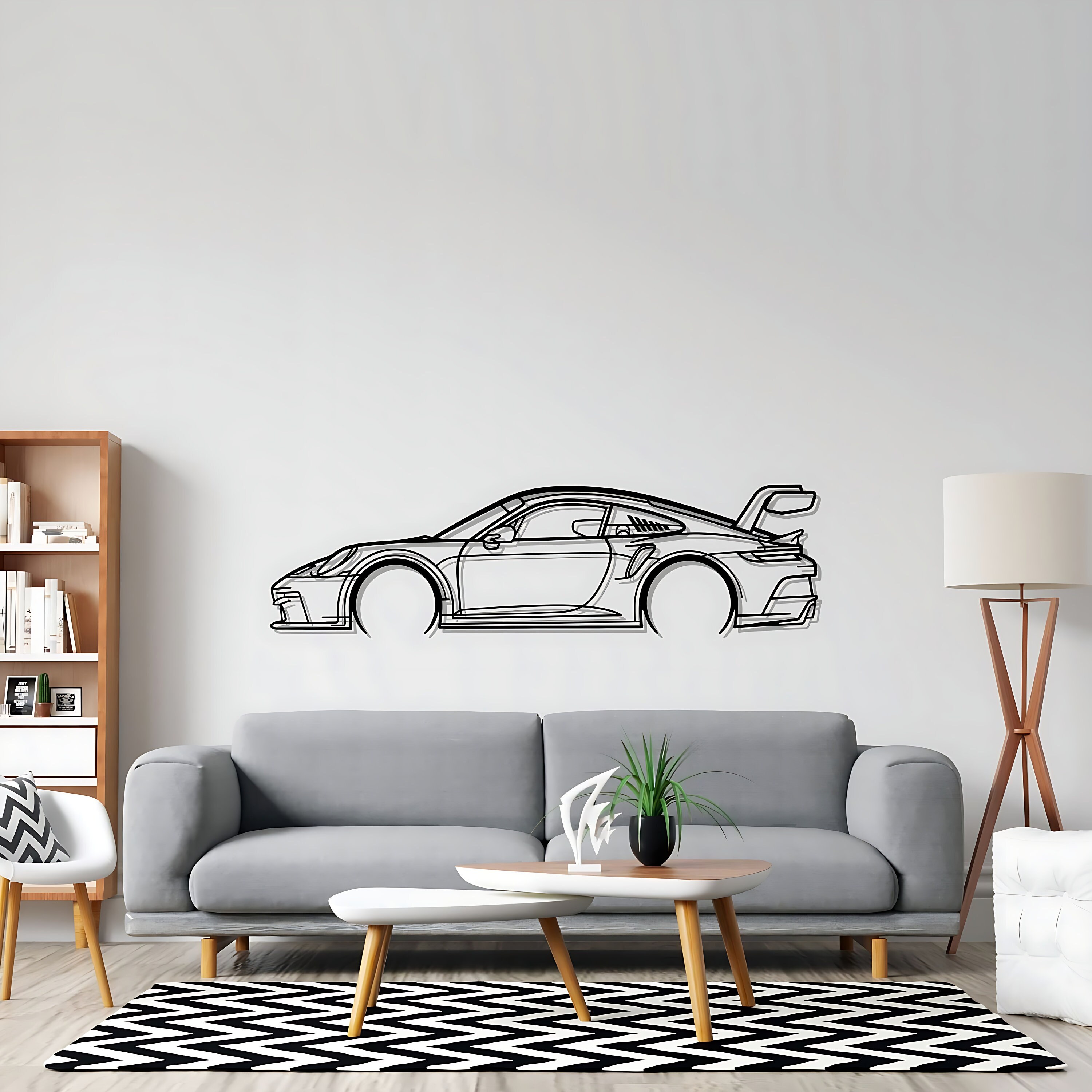 911 GT3 Kupa, Car Silhouette Metal Wall Art, Wall Decor, Gifts, Custom Gift, Gardening Gift