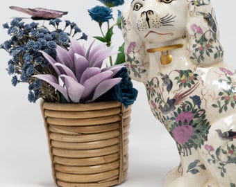 Tapered Cane Cachepot | Planter for Orchids, Faux, & Indoor Plants | Decorative Home Accent | Stylish Multi-use Handwoven Storage Container