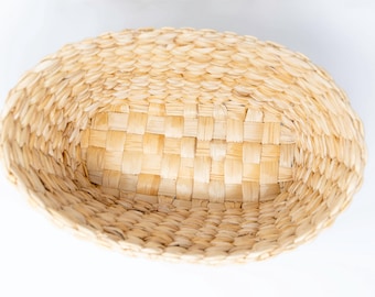 Banana Weave Oval Basket | Handwoven Decorative Footbath Planter