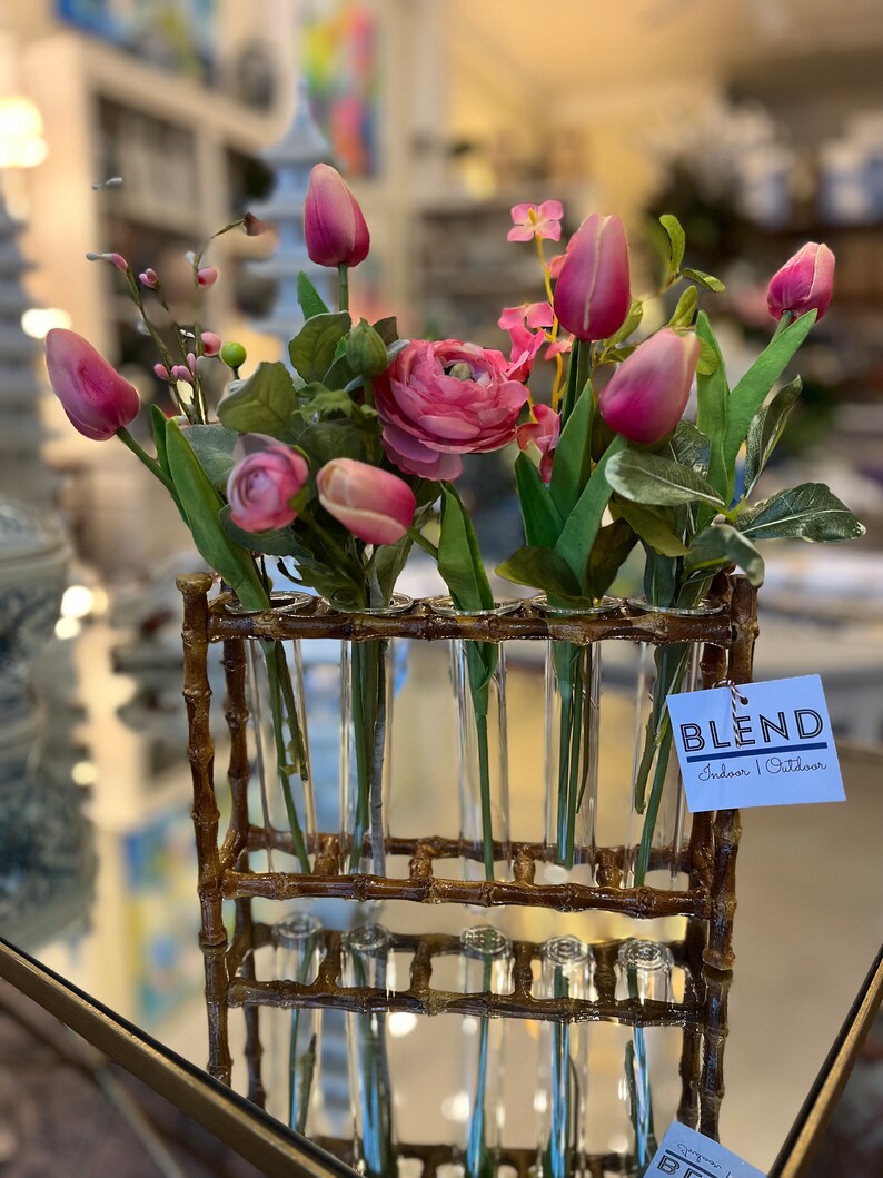 Faux Bamboo Tube Vase Planter Vase Test Tube Vase Test Tube Flower