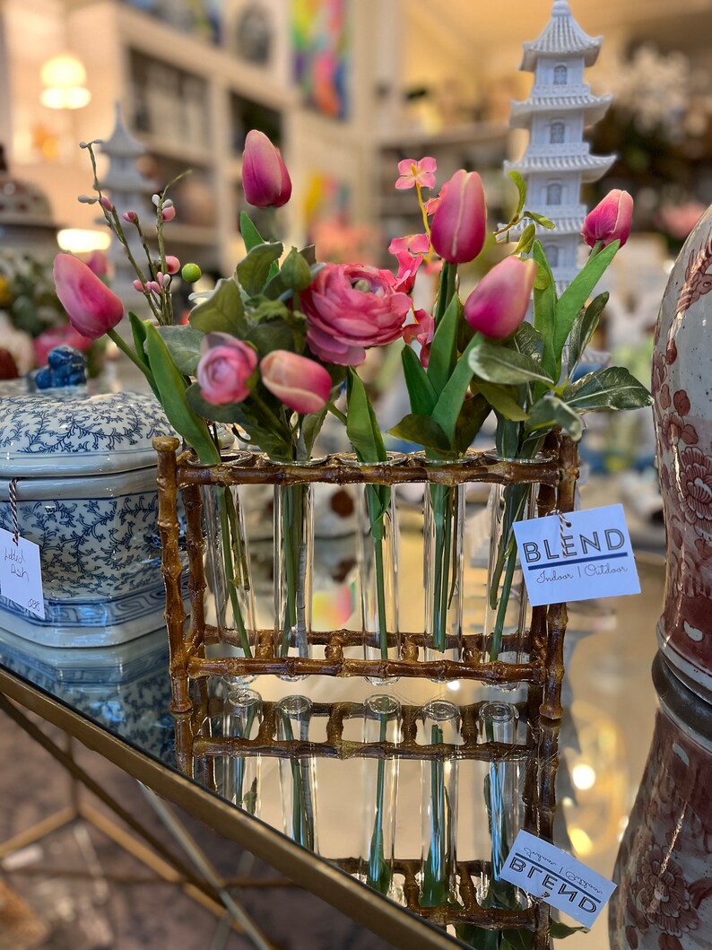 Faux Bamboo Tube Vase Planter Vase Test Tube Vase Test Tube Flower