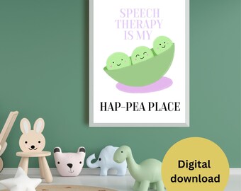 Sprache Pathologe Büro Dekor, Wandkunst für SLP, Logopädie Raum Wanddekor, SLP Geschenk