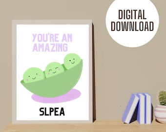 Speech Sprache Pathologe SLP Vorgesetzter oder Abschlussgeschenk, punny Wandkunst Dekor für Logopädie Raum