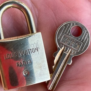 Louis Vuitton Engraved Polished Lock & Key Vintage Repurposed