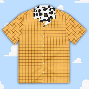Woody Inspired Button Down Shirt | Toy Story Disneybound Outfit | Mickey’s Not So Scary Halloween Party Costume | Western Cow Print Shirt