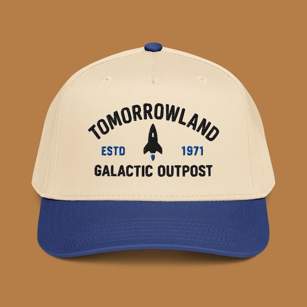 Tomorrowland Galactic Outpost Embroidered Five Panel Snap Back Hat | Disney Resort