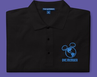 DVC Vacation Club Member Embroidered Polo - Relaxed Fit | DVC Member Collared Shirt | Subtle Disney Apparel