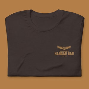 Jock Lindsey&#39;s Hangar Bar Embroidered Tee | Indiana Jones Shirt | Disney Springs | Subtle Disney Apparel