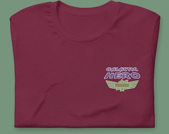 Galaktischer Held 999999 Besticktes Shirt | Buzz Lightjahre Space Ranger Spin | Dezente Disney Kleidung