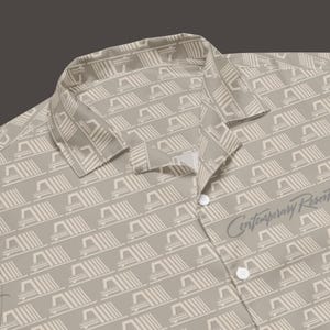 Contemporary Resort Unisex Camp Collar Button Shirt | Subtle Disney