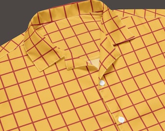 Koszula Woody'ego w kratę, z nadrukiem na całej powierzchni, unisex, zapinana na guziki