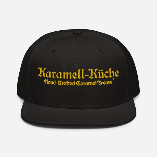 Karamell-Kuche Snapback Flatbrim Hat - Custom Request | Subtle Disney Apparel