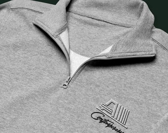 Contemporary Resort Embroidered Fleece Quarter Zip | Subtle Disney Apparel