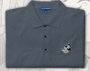 Steamboat Willie Embroidered Polo - Relaxed Fit | Subtle Disney Apparel