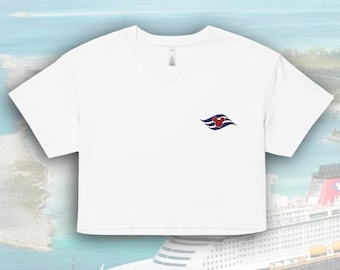 Disney Cruise Line Embroidered Crop Top | Subtle Disney Shirt | Minimalist Cruise Outfit | Castaway Cay Outfit | DCL Apparel