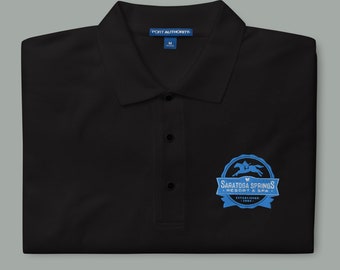 Saratoga Springs Resort & Spa Embroidered Polo - Relaxed Fit | Disney Vacation Club Member Polo | Subtle Disney Apparel