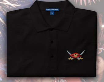 Polo bordado de corte relajado con crucero Disney Pirate Night / Camisa Disney sutil / Polo unisex para adultos