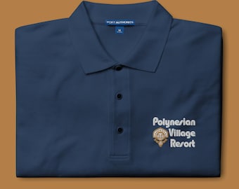 Polynesian Village Resort Embroidered Polo - Relaxed Fit | Subtle Disney Apparel