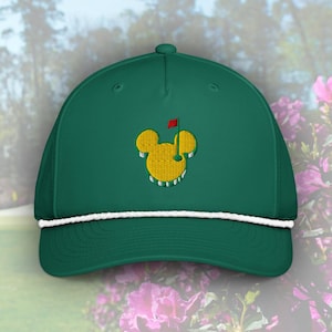 Cappello in corda ricamato ispirato al torneo di golf di Topolino di Mouse-ters / Cappellino snapback Disney discreto