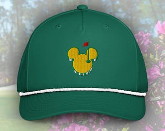 Mouse-ters’s Mickey Golf Tournament Inspired Embroidered Rope Hat | Subtle Disney SnapBack Cap