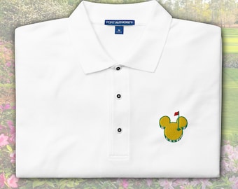 Op Mickey Golf Tourament geïnspireerde geborduurde relaxte pasvorm van Mouse-ter's | Subtiel Disney-golfshirt | Country Club Disney-stijl