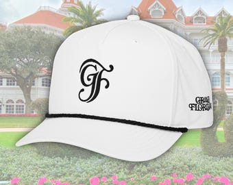 Grand Floridian Embroidered Rope Hat | Disney Resort Cap | Subtle Disney Adult Apparel | Vintage Resort Style Hat