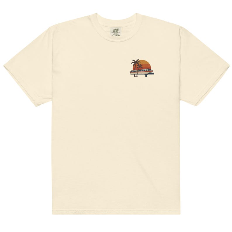 Monorail Embroidered Comfort Colors T-Shirt | Subtle Disney Tee