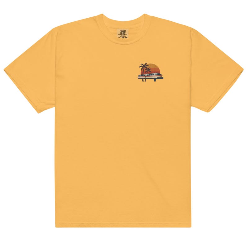 Monorail Embroidered Comfort Colors T-Shirt | Subtle Disney Tee