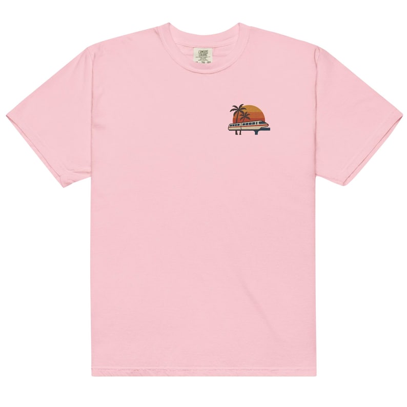 Monorail Embroidered Comfort Colors T-Shirt | Subtle Disney Tee