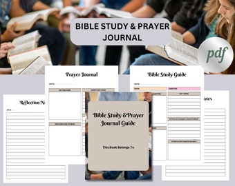 Bibelstudien- und Gebetstagebuch - Vertiefen Sie Ihre spirituelle Reise und verbinden Sie sich mit Gott, Bibelführer, Reflexionsnotizen PDF Täglicher Gebetsplaner