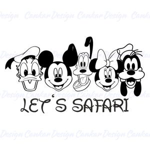Mouse and Frşends Safari Svg, Mouse and Friends Silhoutte Png, Let&#39;s Safari Svg, Family Trip Png, Vacay Mode Svg, Mouse Safari Clipart