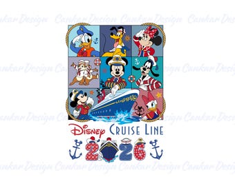 Cruise 2026 Family Trip Digital Download, Nautical Mouse and Friends PNG, Magical Voyage Vacation Shirt Design