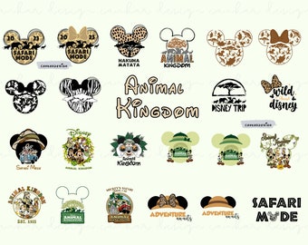 Animal Kingdom PNG Bundle, Safari Vacation Shirt Design,Mouse Family Safari Tour, Leopard Mouse Head Svg, Family Vacation Png,