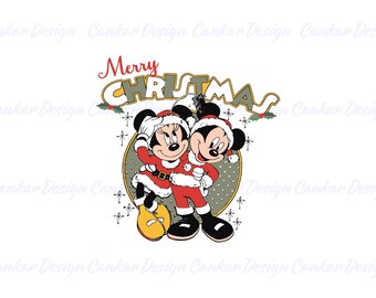 Musse Pigg och Mimmi Pigg jul png, God Jul png, Par Jul png, Musse Pigg och Mimmi Clipart, Digital Nedladdning