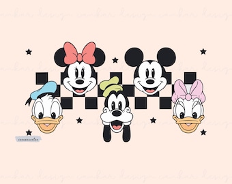 Mouse and Friends Svg, Family Vacation Svg, Retro Family Trip Svg, Vacay Mode Svg,  Magical Kingdom Svg, Digital Download, Svg For Cricut