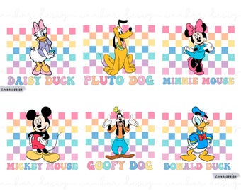 Mouse and Friends Bundle Png, Best Day Ever Png, Magical Kingdom Png, Family Trip Png, Vacay Mode Png, Friends Squad Png, Retro Friends Png,