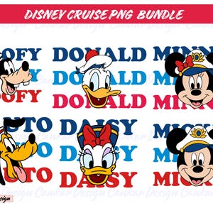 Mouse and Friends Cruise Png Bundle, Cruise Trip, Mouse Cruise Clipart, Cruise Nautical, Mouse Vacation, Family Vacation Png