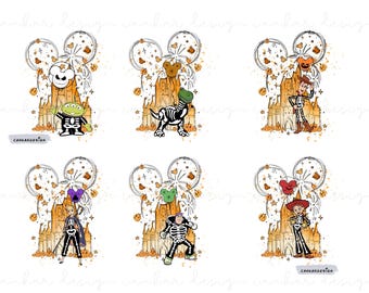 Vintage Halloween Toy Story Png Bundle, You&#39;ve Got A Friend In Me, Toy Story Family Trip Png,  Spooky Season Png, Trick Or Treat Png
