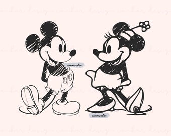 Bundle Sketch Mouse Svg, Magical Kingdom, Couple Mouse Svg,  Family Trip Svg Files, Cutting Machines, Sublimation, Png Files, Svg For Cricut
