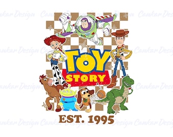 Toy Story PNG, Woody Buzz Lightyear ,Retro Cartoon Sublimation Shirt Design, Digital Download