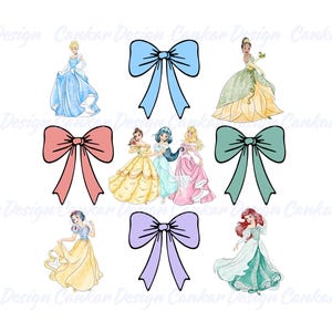 Watercolor Princess Bow Png, Princess Coquette Bow Png, Girl Trip Png, Princess Squad Coquette Magical Bow Png,  Princess Trip