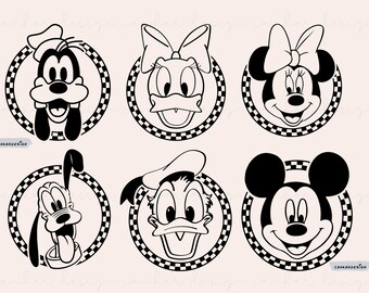 Mouse Vector Svg Bundle, Mouse Head And Friends Png, Mouse Faces Svg, Mouse Clipart, Family Vacation Svg, Png File For Sublimation